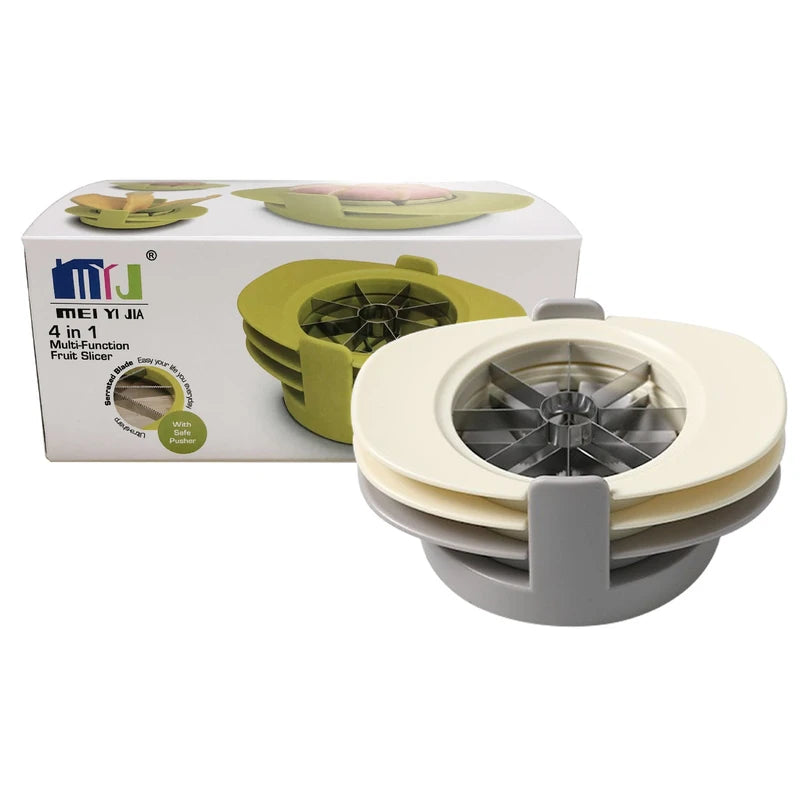 4 in 1 Fruit Slicer Set Apple Slicer Mango Corer Kitchen Tool for Fruits Vegetables Efficient Cutting New HomeGoods