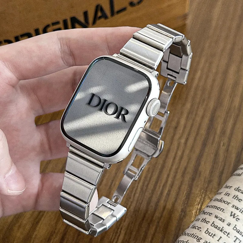 Metro Band: Sleek Minimalist Stainless Steel for Apple Watch
