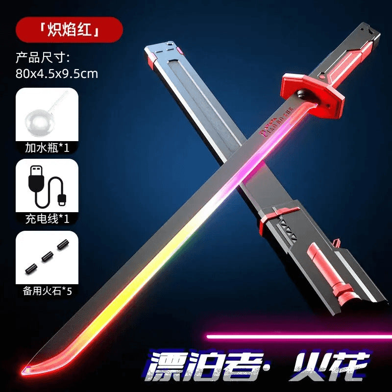Cool colorful streamer lightsaber, spray laser  lightsaber, sound and light laser  lightsaber New HomeGoods