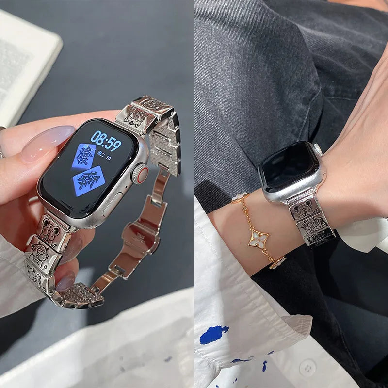 Zodiac Band: Engraved Chinese Zodiac Strap for Apple Watch - New HomeGoods