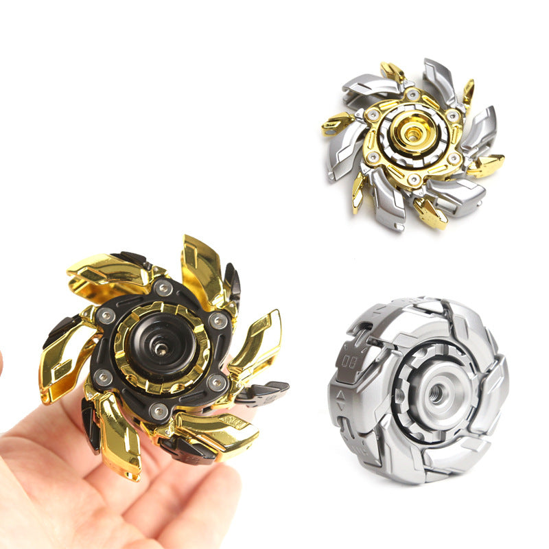 Grumpy 08 Rotary Open Armor Alloy Steel Fingertip Gyro Restless Gyro Decompression All Metal Toy Push Card edc New HomeGoods