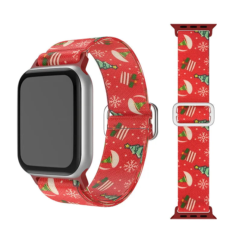 Festive Charm: Holiday Christmas Band for Apple Watch