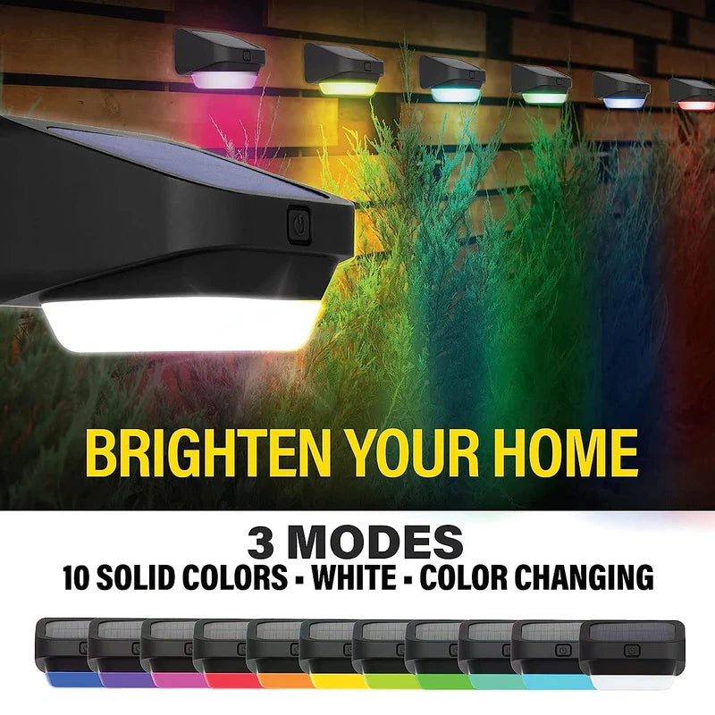Outdoor Solar Powered Wall Sconce Light Lamp