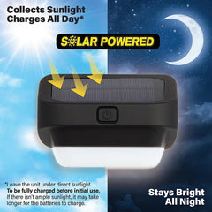 Outdoor Solar Powered Wall Sconce Light Lamp