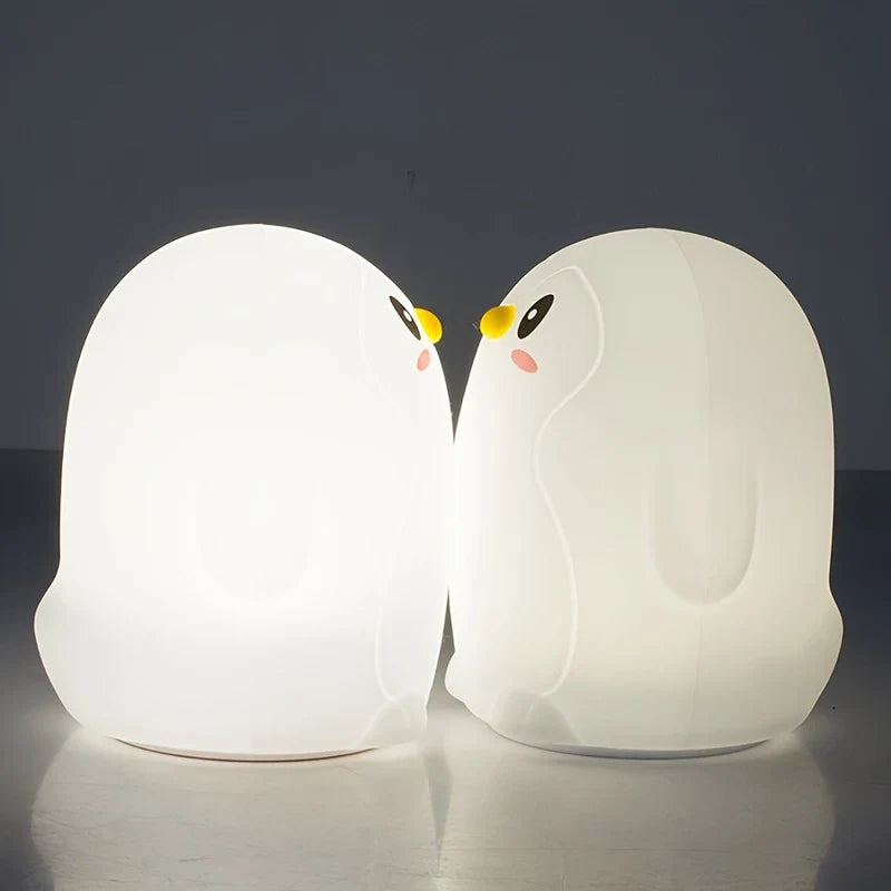 Penguin Silicone LED Pat Night Light USB Rechargeable