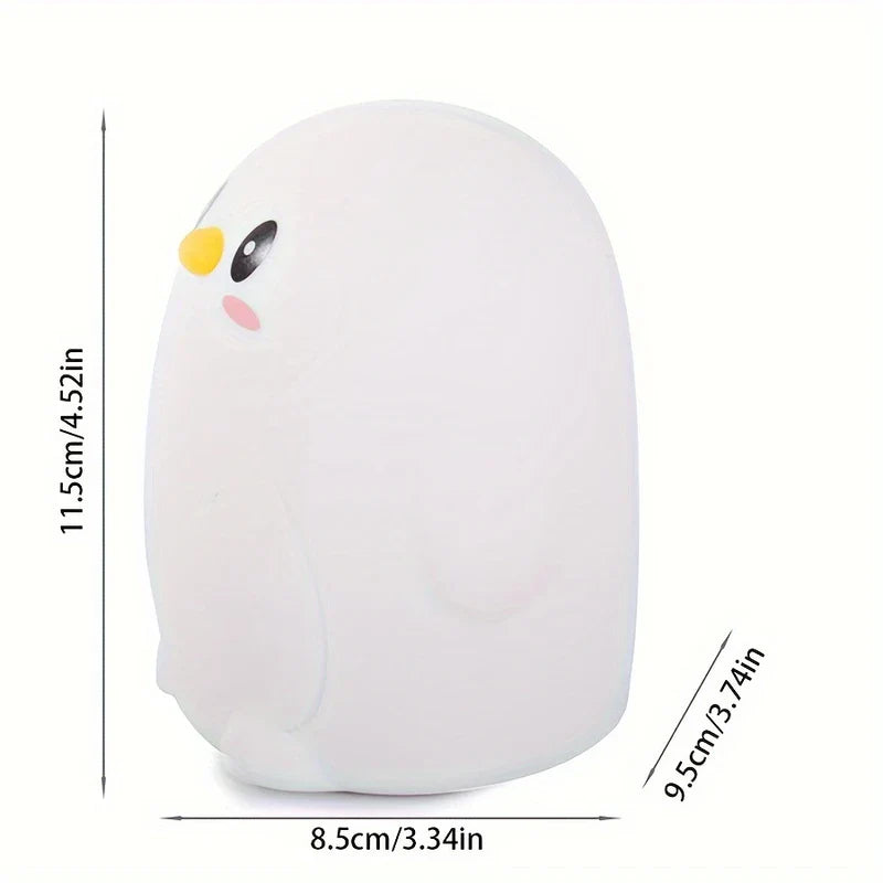 Penguin Silicone LED Pat Night Light USB Rechargeable