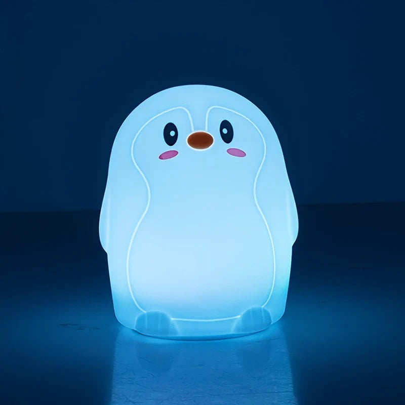 Penguin Silicone LED Pat Night Light USB Rechargeable