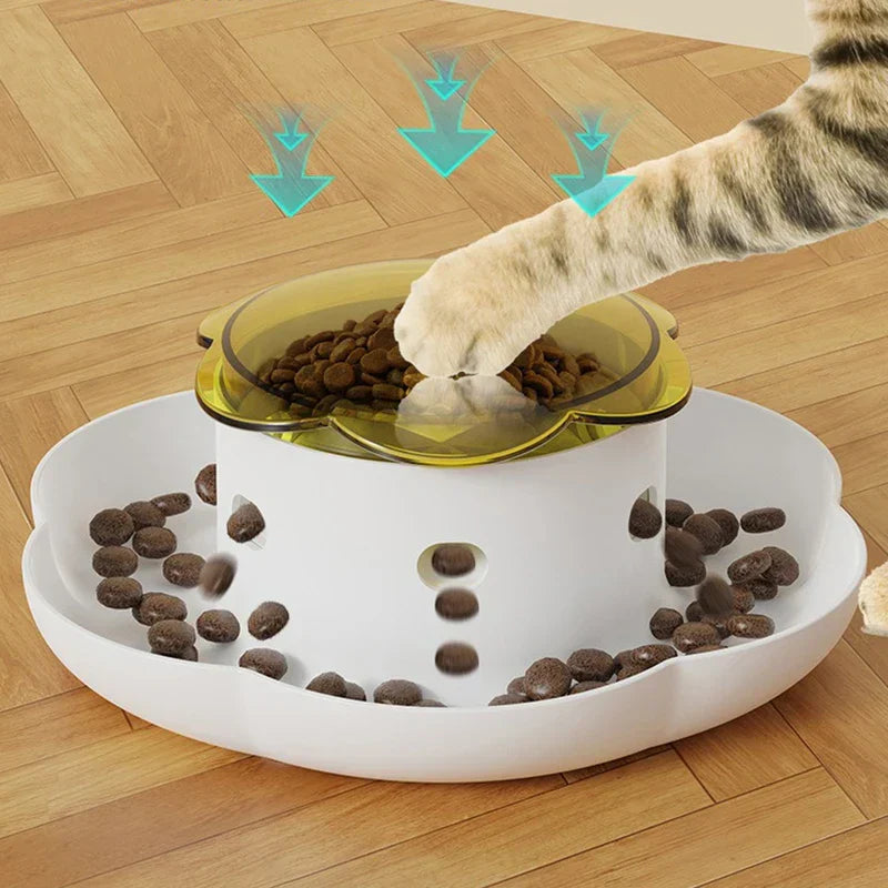 Pet Divided Food Bowl Dish Slow Feeder Portion Control