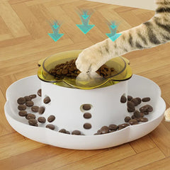 Pet Divided Food Bowl Dish Slow Feeder Portion Control