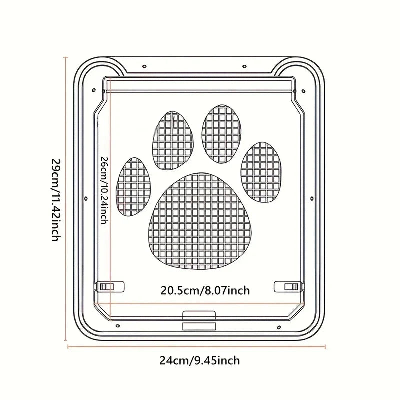 Pet Screen Door with Lock