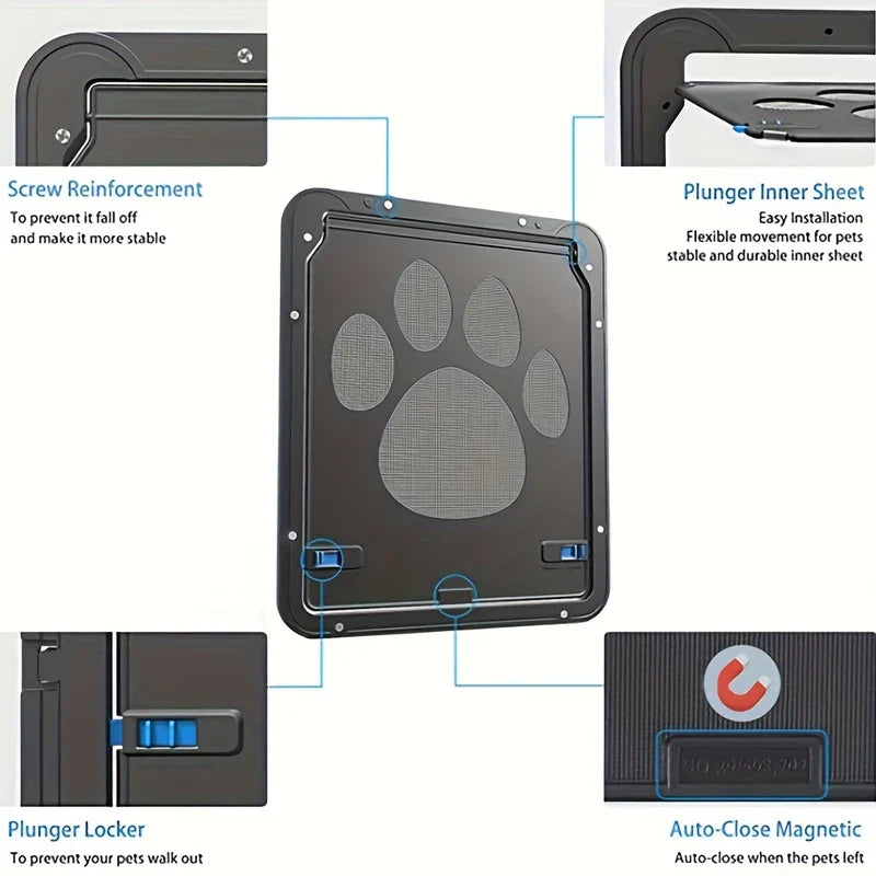 Pet Screen Door with Lock