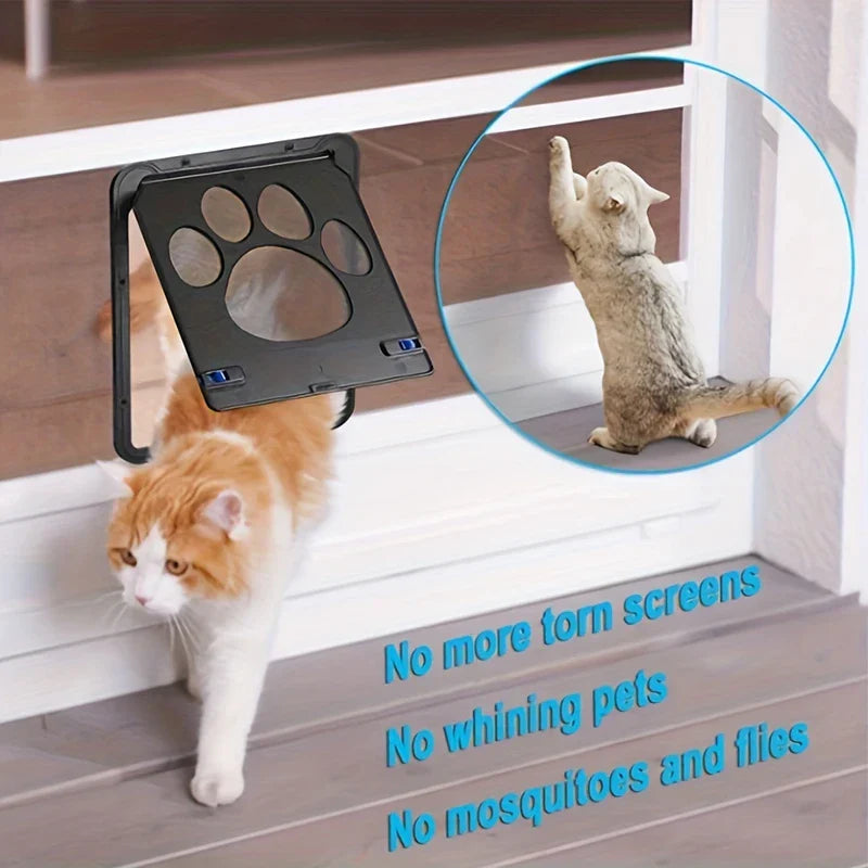 Pet Screen Door with Lock