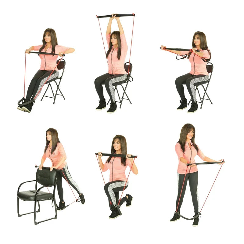 Pilates Bar Stick Kit with Resistance Bands