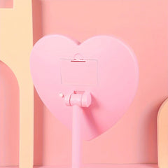 Pink Heart Shaped LED Vanity Makeup Mirror