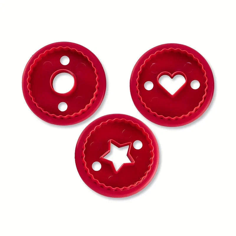 Plastic Cookie Cutter Stamp Set (3 Piece)