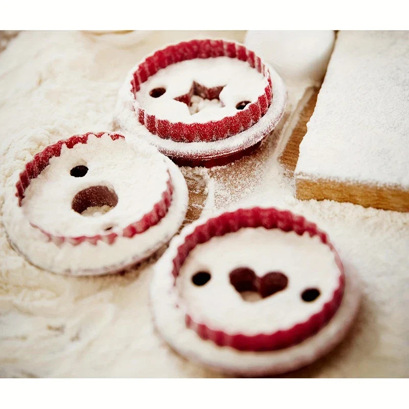 Plastic Cookie Cutter Stamp Set (3 Piece)