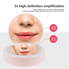 Portable Folding LED Makeup Mirror