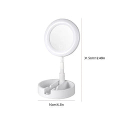 Portable Makeup Mirror Led Light Lamp Stand