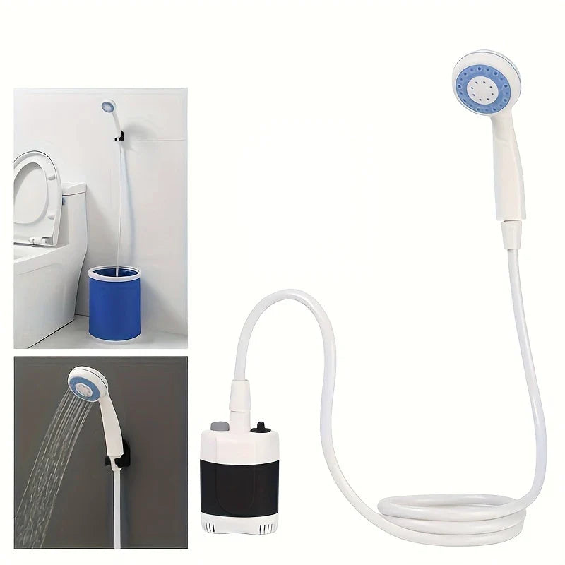 Portable Outdoor Camping Shower Pump USB Rechargeable
