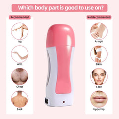 Portable Roll On Wax Warmer Heater Hair Removal Kit