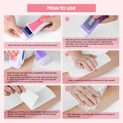 Portable Roll On Wax Warmer Heater Hair Removal Kit