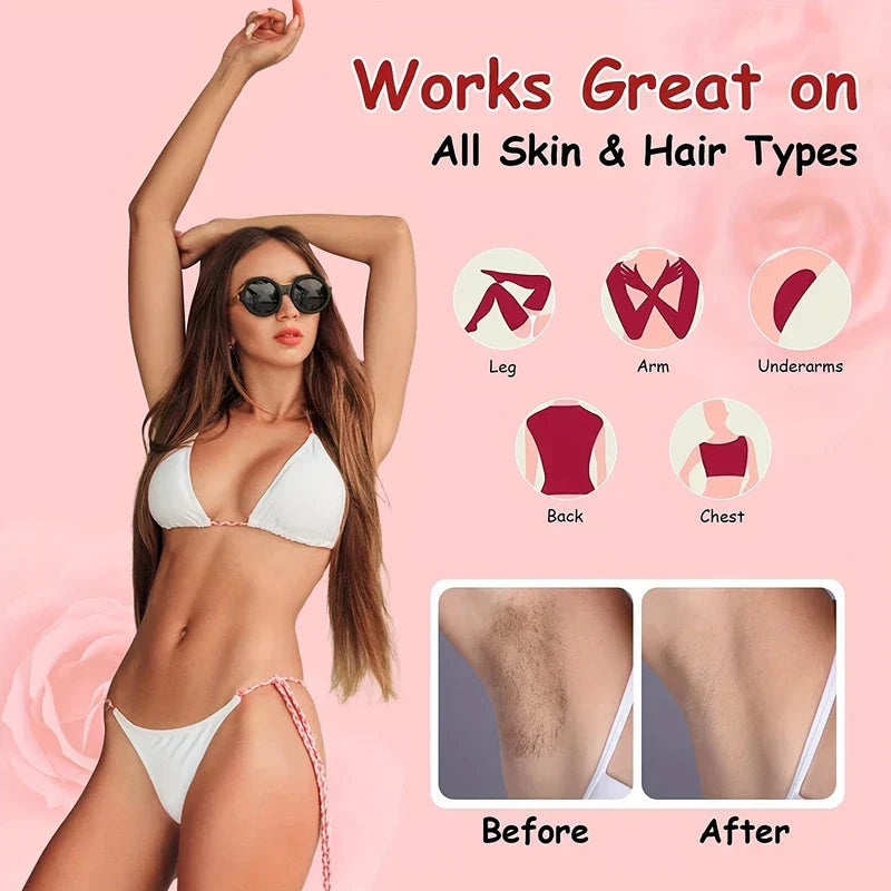 Portable Roll On Wax Warmer Heater Hair Removal Kit