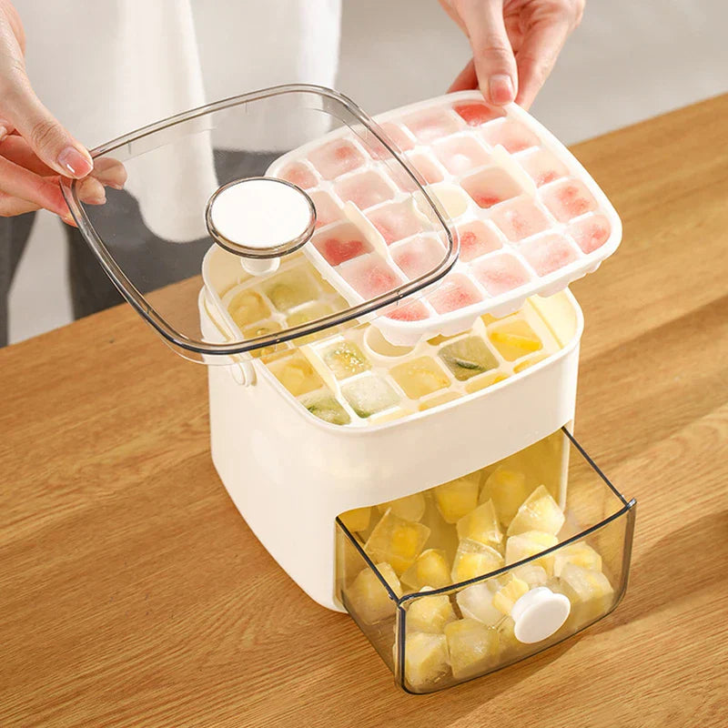 Press Release Double Layer Ice Cube Tray Box