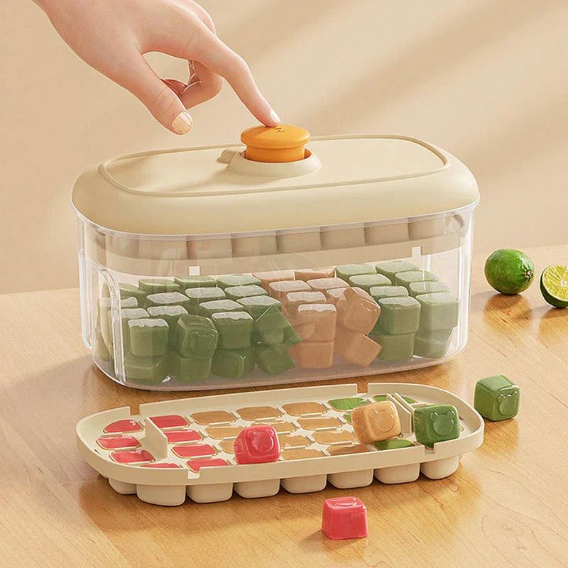 Press Release Ice Cube Tray Mold Box Bin