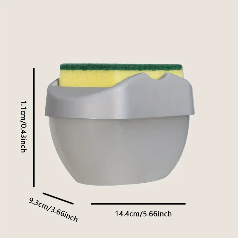 Press Type Kitchen Soap Dispenser Sponge Holder