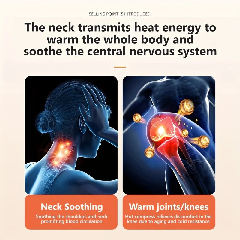 Rechargeable Cordless Neck Massager with Heat