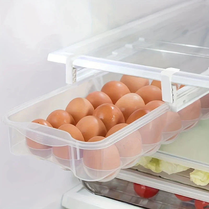Refrigerator Pull-Out Egg Drawer Holder Organizer