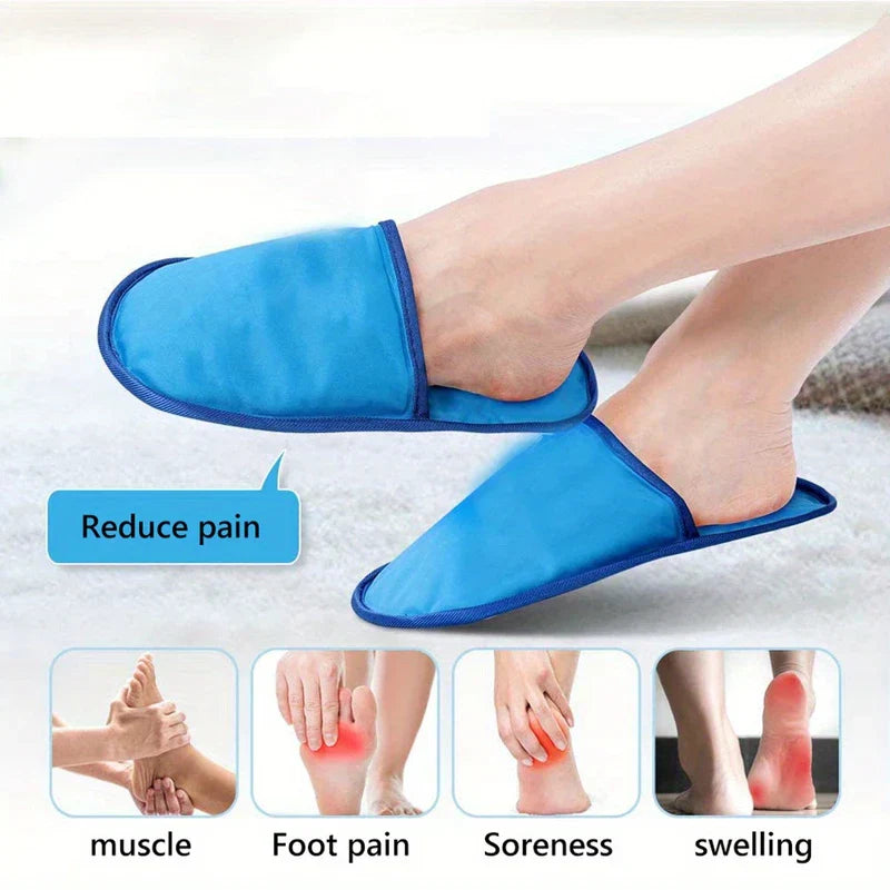 Reusable Gel Therapy Slippers for Hot Cold Foot Pain