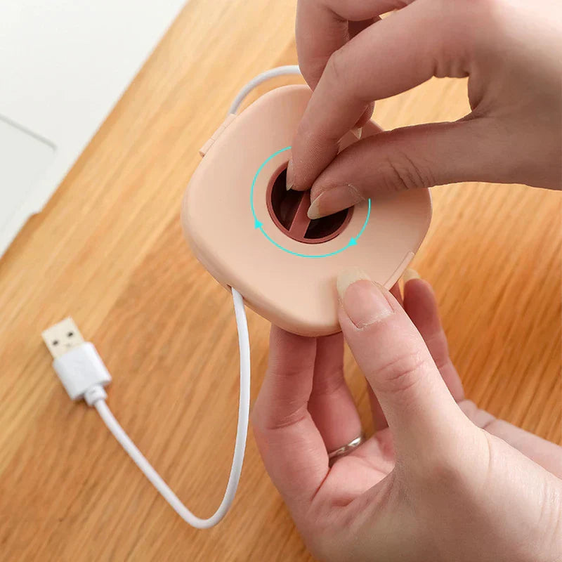 Rotating Cable Organizer Box Cord Winder Case