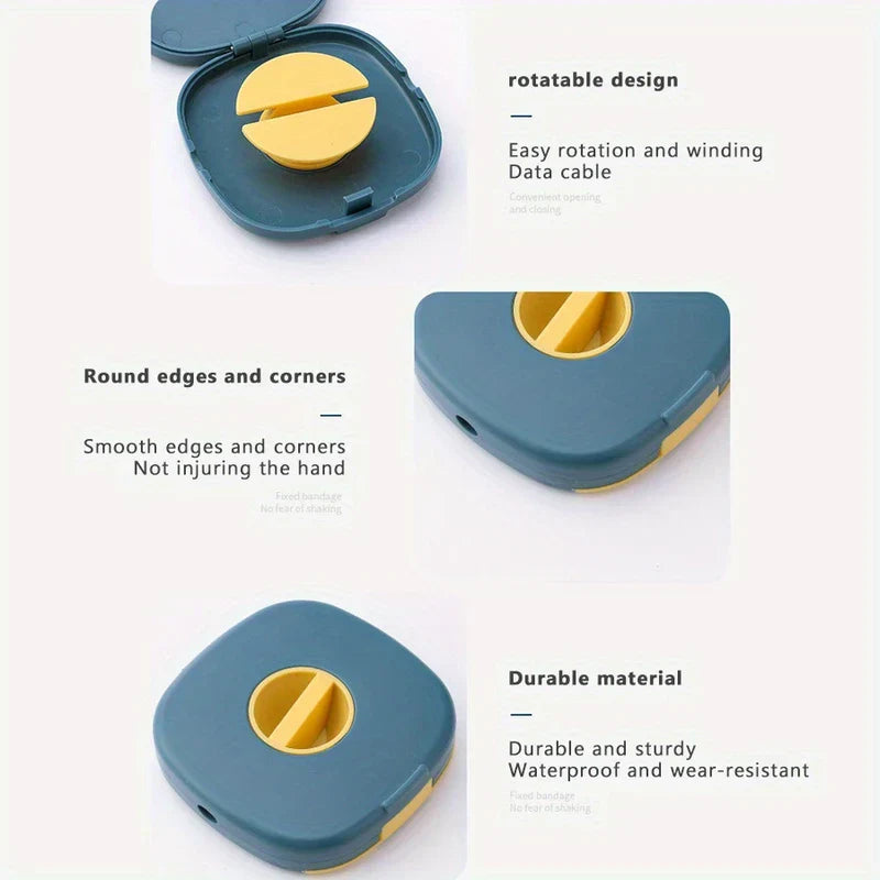 Rotating Cable Organizer Box Cord Winder Case