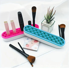 Rotating Makeup Brush Holder Organizer Drying Rack