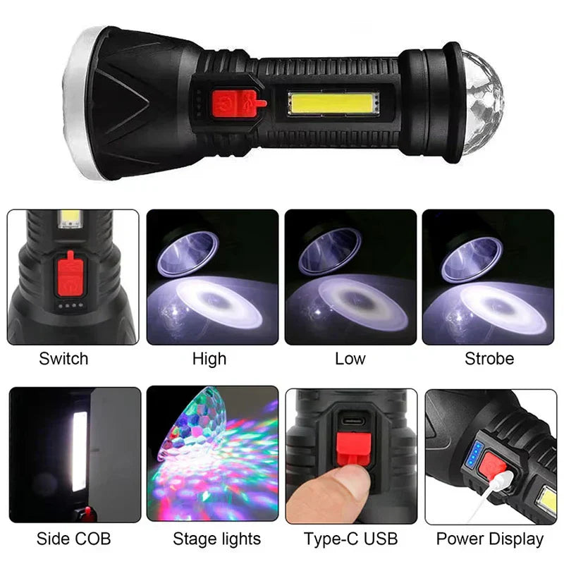 Rotating Sound Activated Rgb Led Stage Effect Lamp