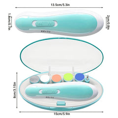 Safe Baby Electric Nail Trimmer File Kit Manicure