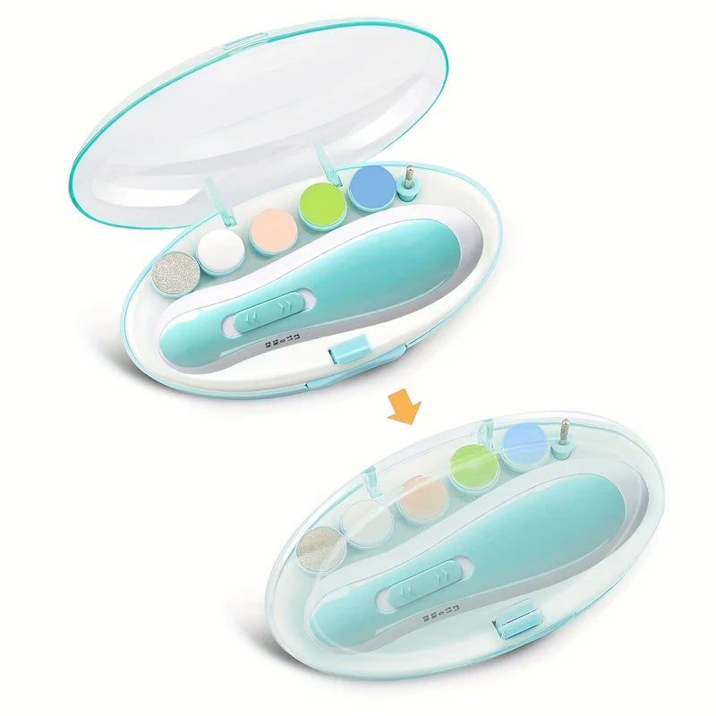 Safe Baby Electric Nail Trimmer File Kit Manicure