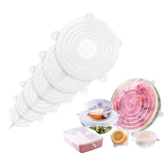 Set of Reusable Silicone Stretch Food Lids Covers