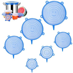 Set of Reusable Silicone Stretch Food Lids Covers
