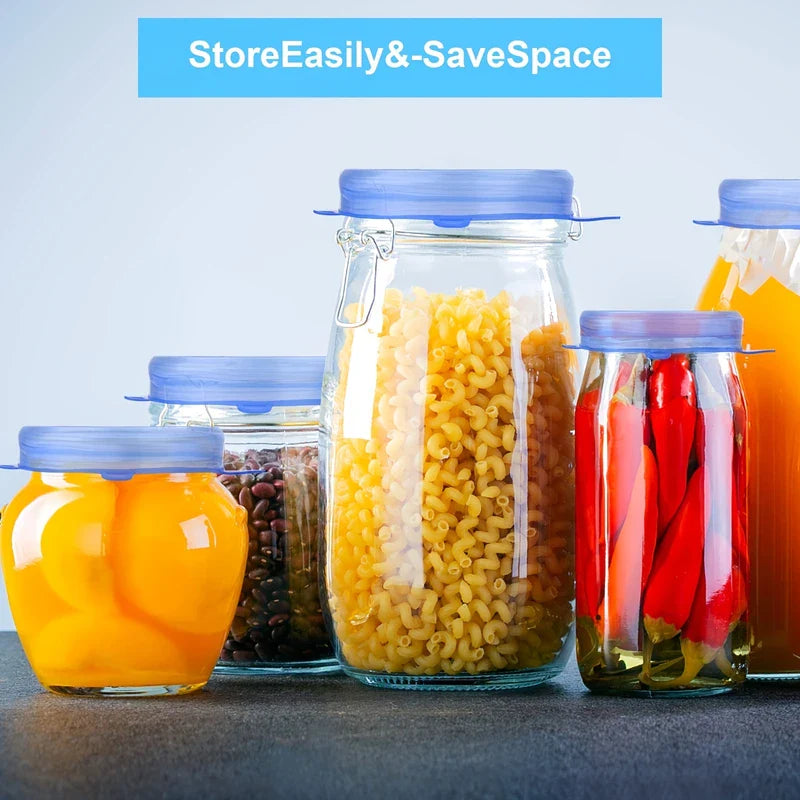 Set of Reusable Silicone Stretch Food Lids Covers