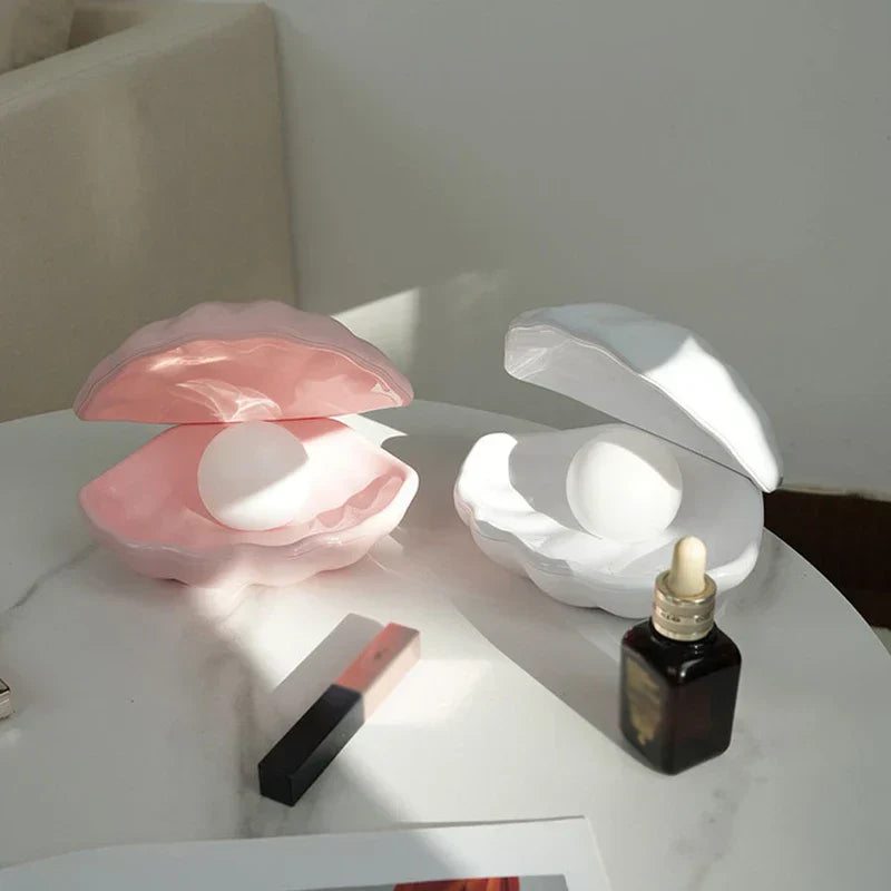 Shell Shaped Pearl Led Night Light Lamp Decor