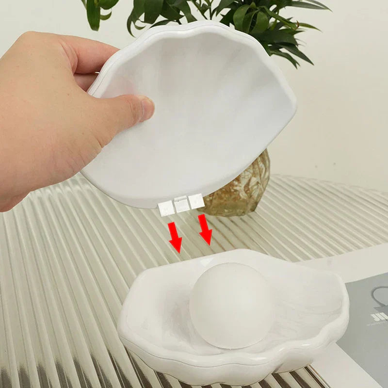 Shell Shaped Pearl Led Night Light Lamp Decor