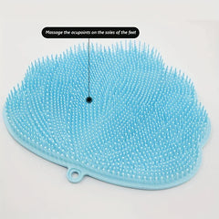 Silicone Bath Body Brush Back Scrubber Foot Massager Mat