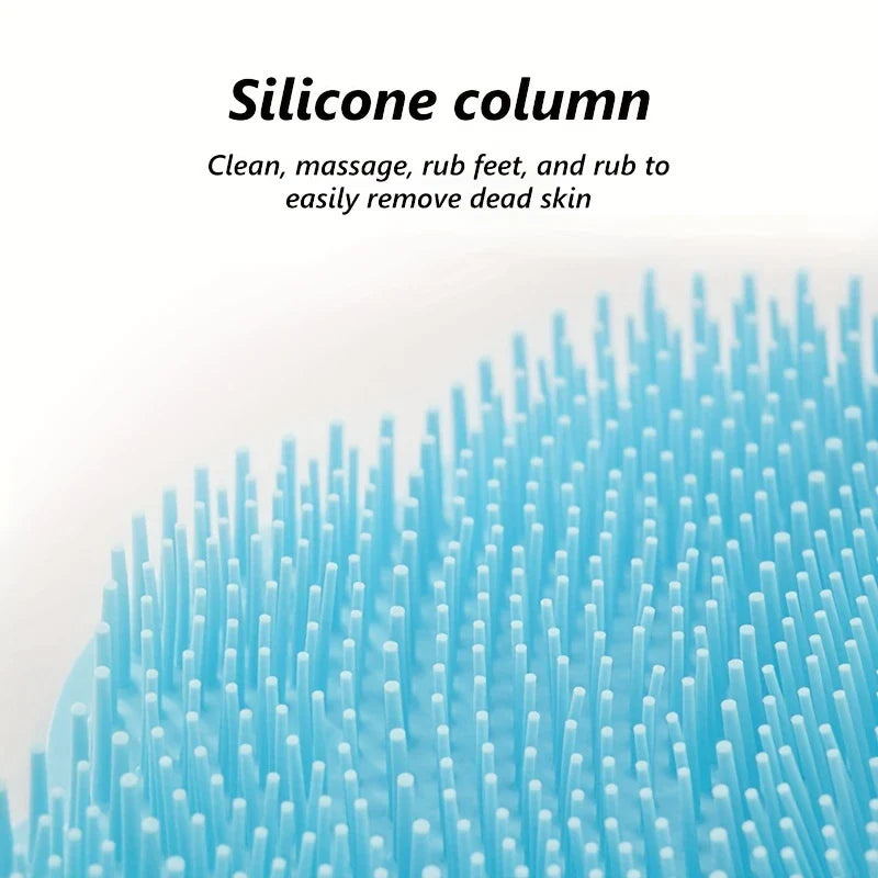 Silicone Bath Body Brush Back Scrubber Foot Massager Mat