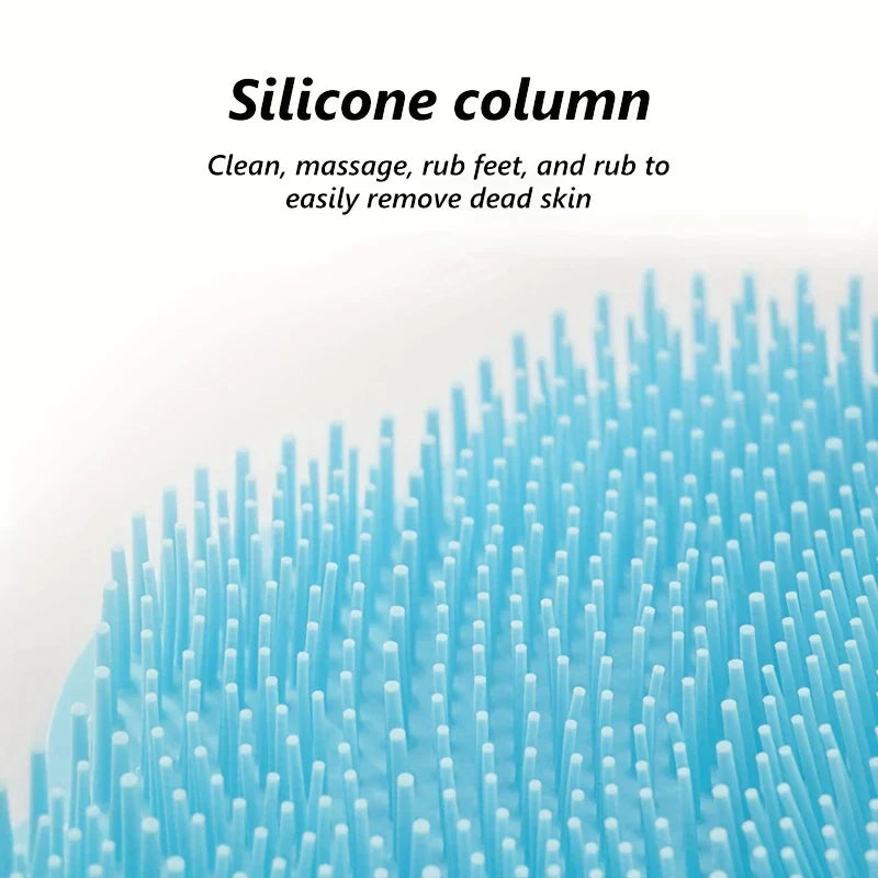 Silicone Bath Body Brush Back Scrubber Foot Massager Mat