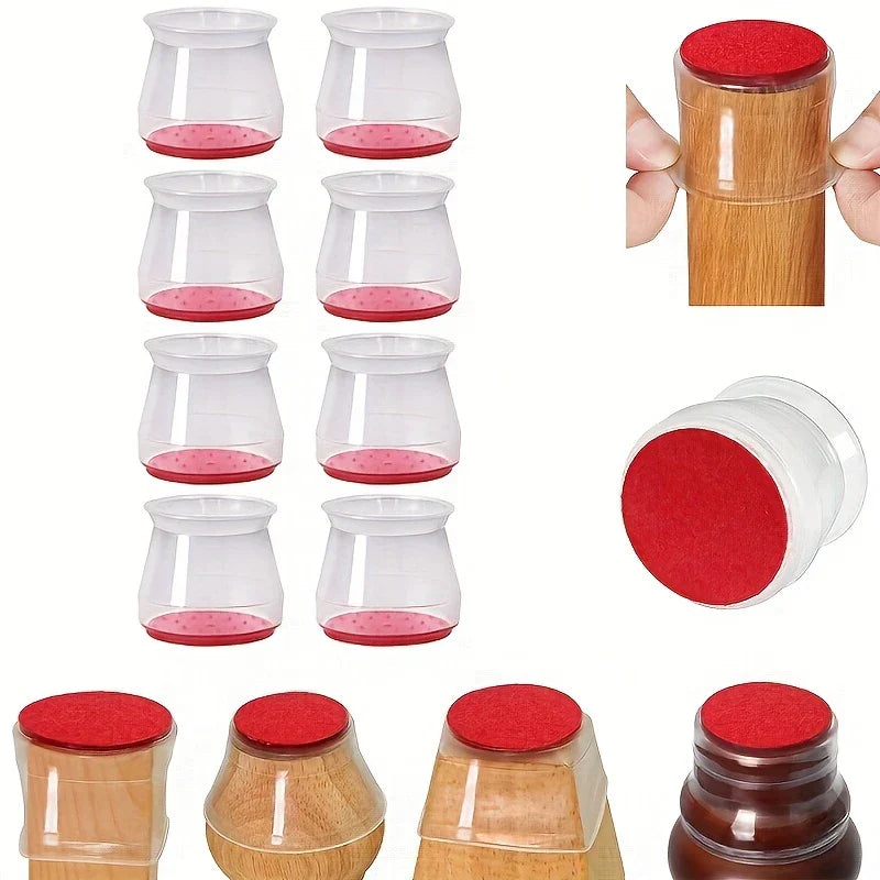 Silicone Chair Leg Floor Protectors Caps Pads