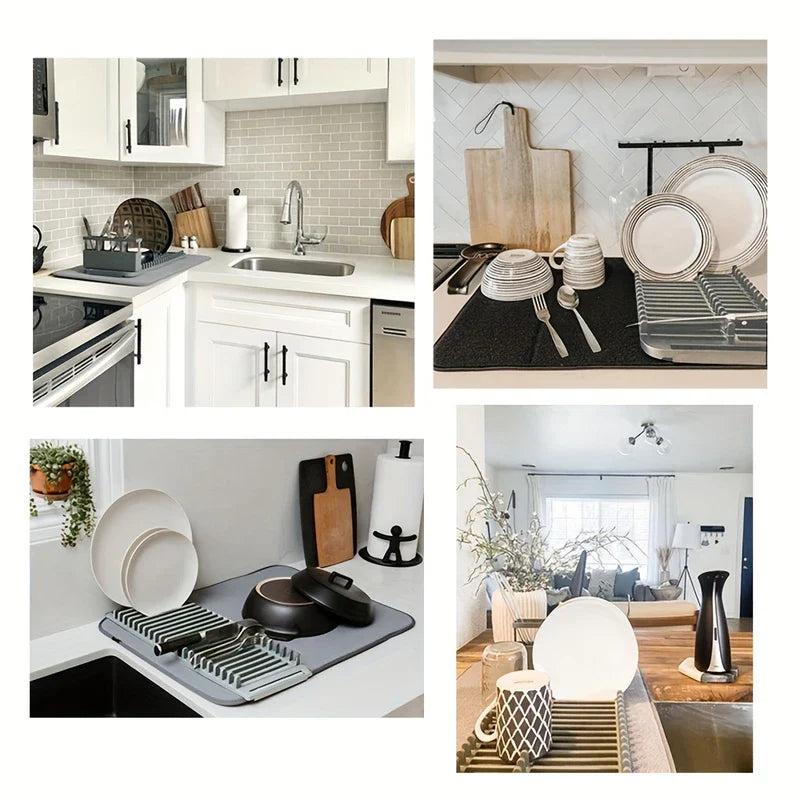 Silicone Dish Drying Mat Kitchen Counter Protector