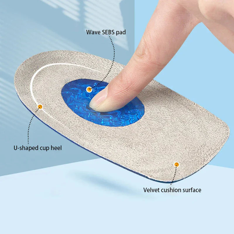 Silicone Heel Grip Liners Pads Inserts (Blister Pack)