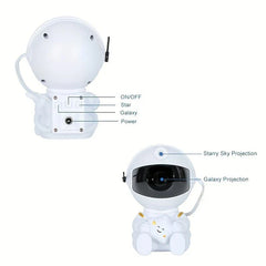 Sitting Astronaut Galaxy Star Projector Lamp